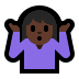 🤷🏿‍♀️ woman shrugging: dark skin tone display on Windows